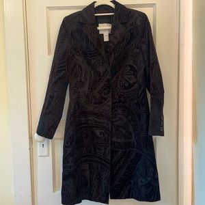 BNWOT brocade lightweight overcoat